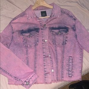 Acid Wash Wild Fable Cropped Denim Jacket